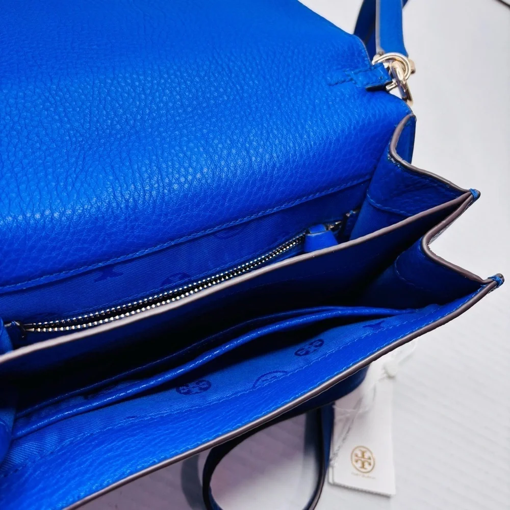 New TORY BURCH Blue Bombe T Combo Crossbody Bag